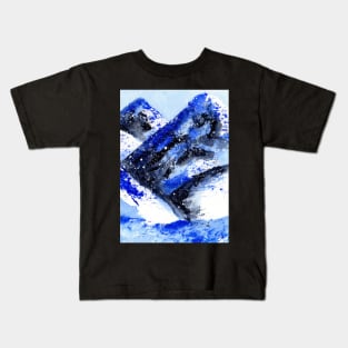 Abstract Watercolor Mountains Kids T-Shirt